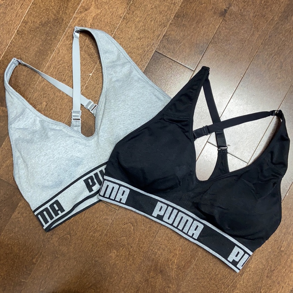 Two Set of Black & Grey Puma Sports Bra